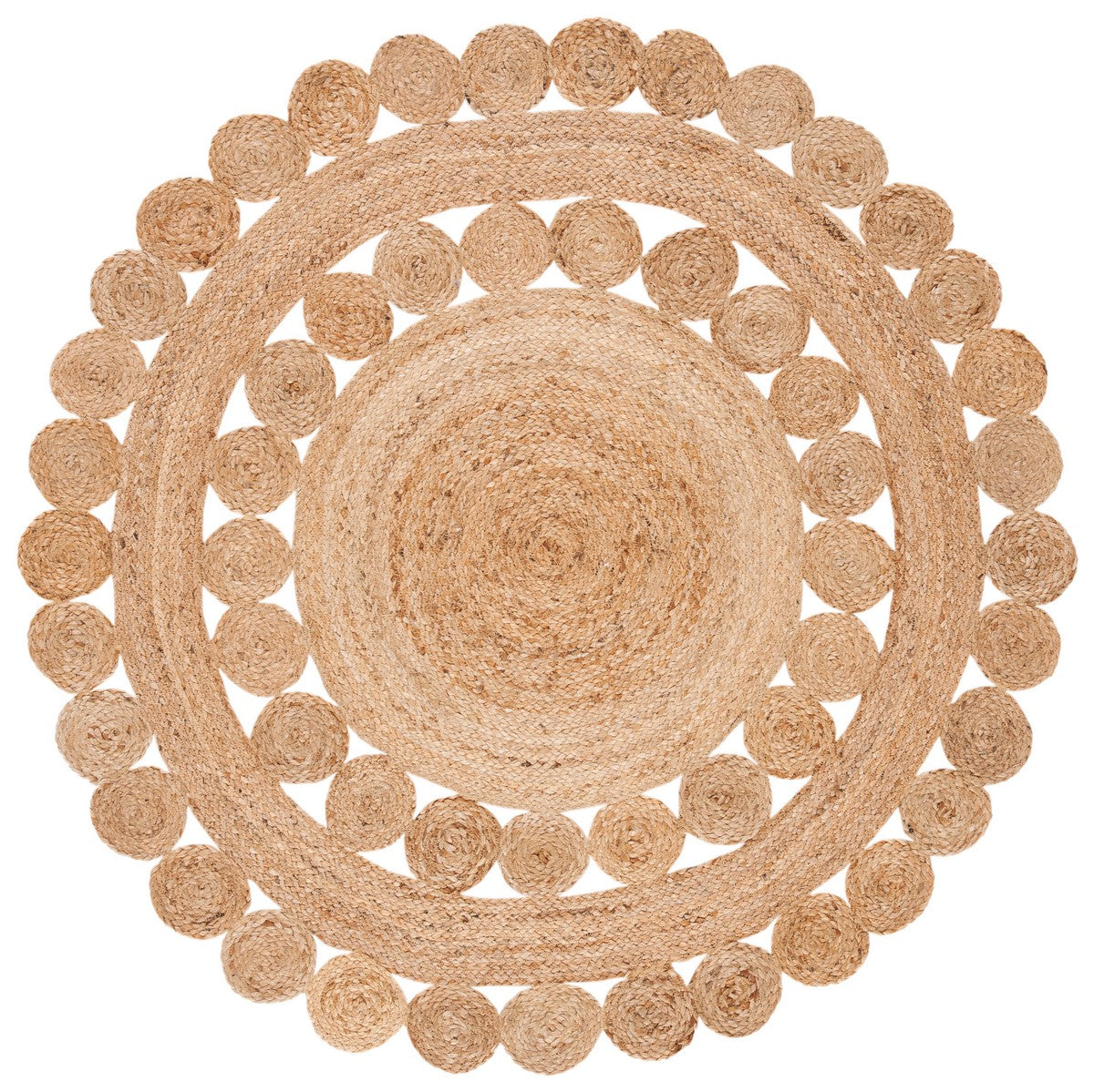 Eco-Friendly Handmade Jute Pile Rug - Natural Fiber 308 for Contemporary Homes