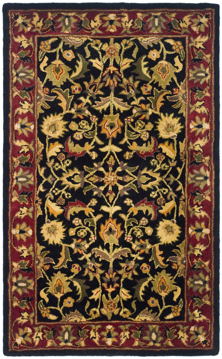 Exquisite Hand - Tufted Wool Pile Area Rug from India with an Elegant Rectangle Design for Enduring Home Decor