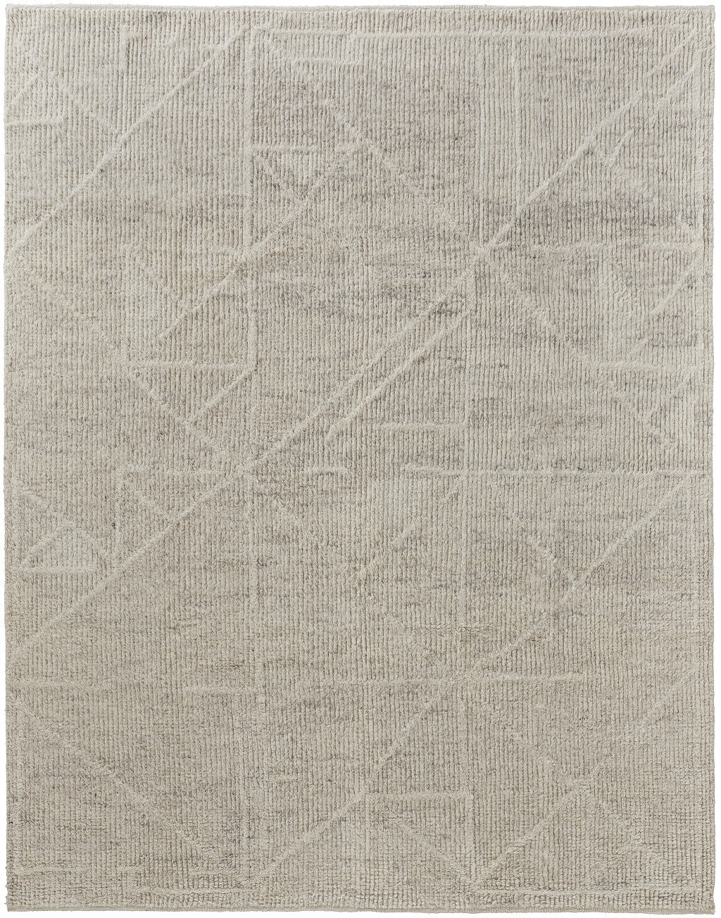 Luxurious Stain-Resistant Hand-Knotted Tan Wool Area Rug for Any Space