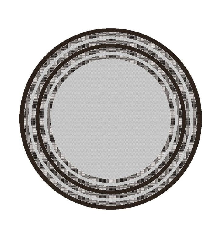 Stylish 8x8 Gray Striped Rug for Both Indoor and Outdoor Spaces