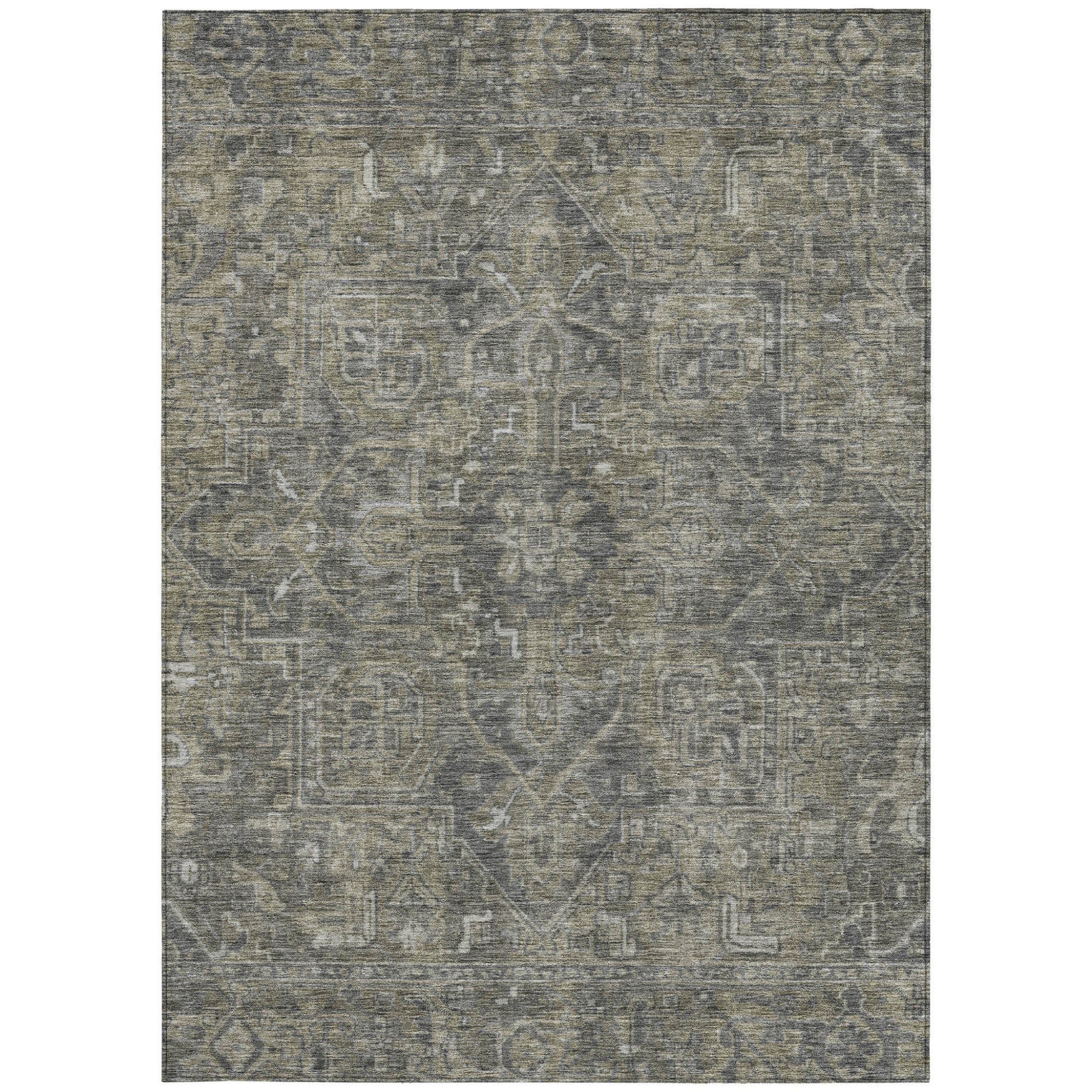 Fashionable Stain-Repellent Oriental Round Runner Rug - Anti-Slip for Indoor & Outdoor
