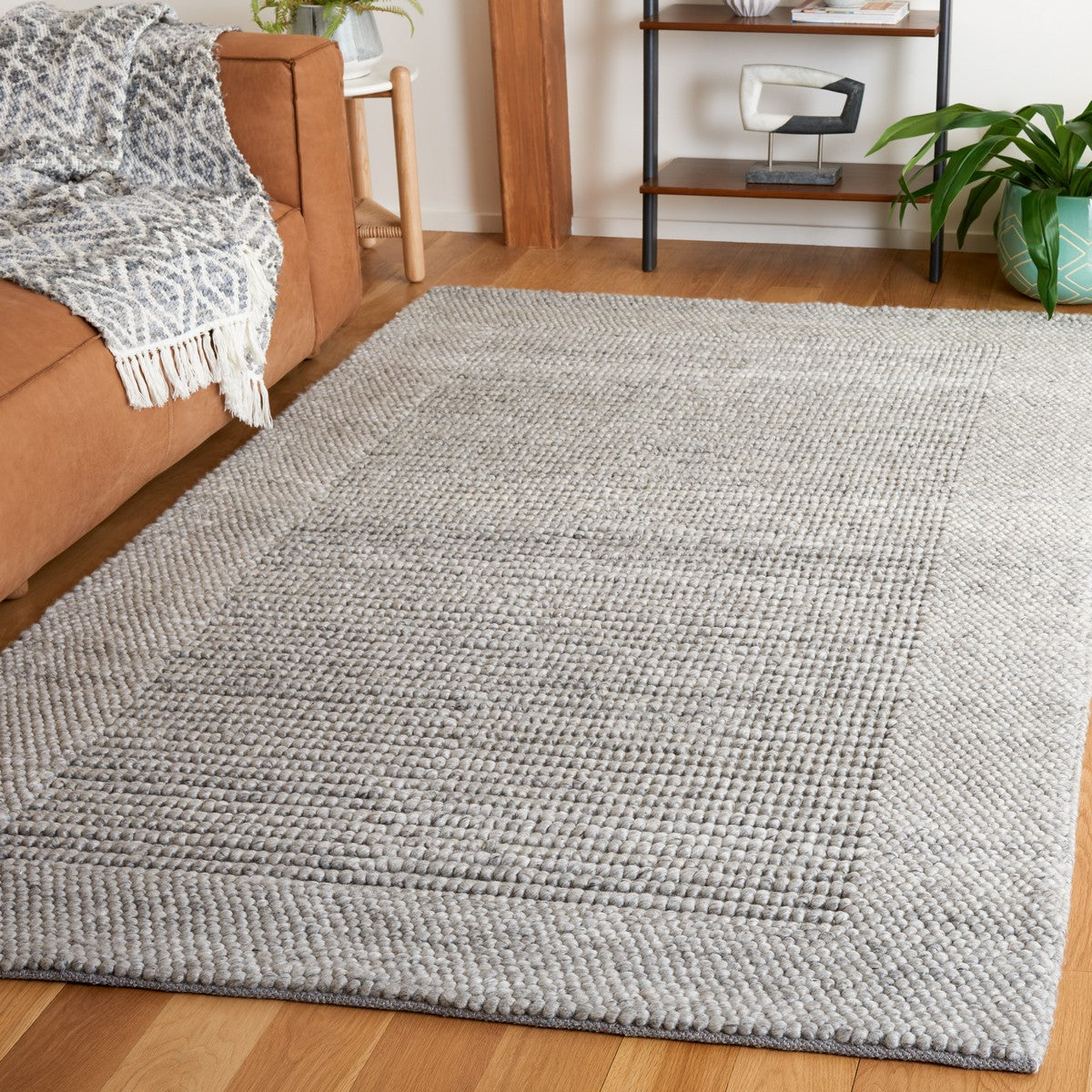 Stylish Bohemian Hand-Woven Wool Blend Rug for Cozy Home Decor