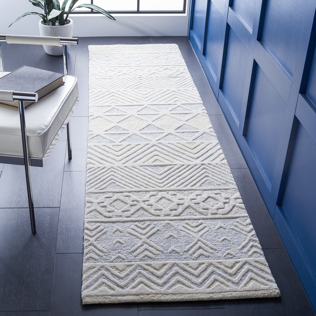Stylish Hand-Tufted Bohemian Wool-Cotton Rug for Cozy Home Decor