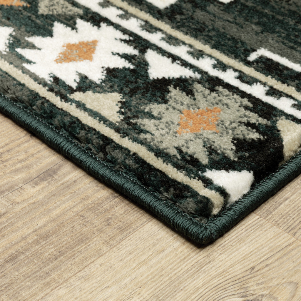 Southwestern Style Power Loom Runner Area Rug - Stain Resistant with Stylish Design for Various Home Spaces