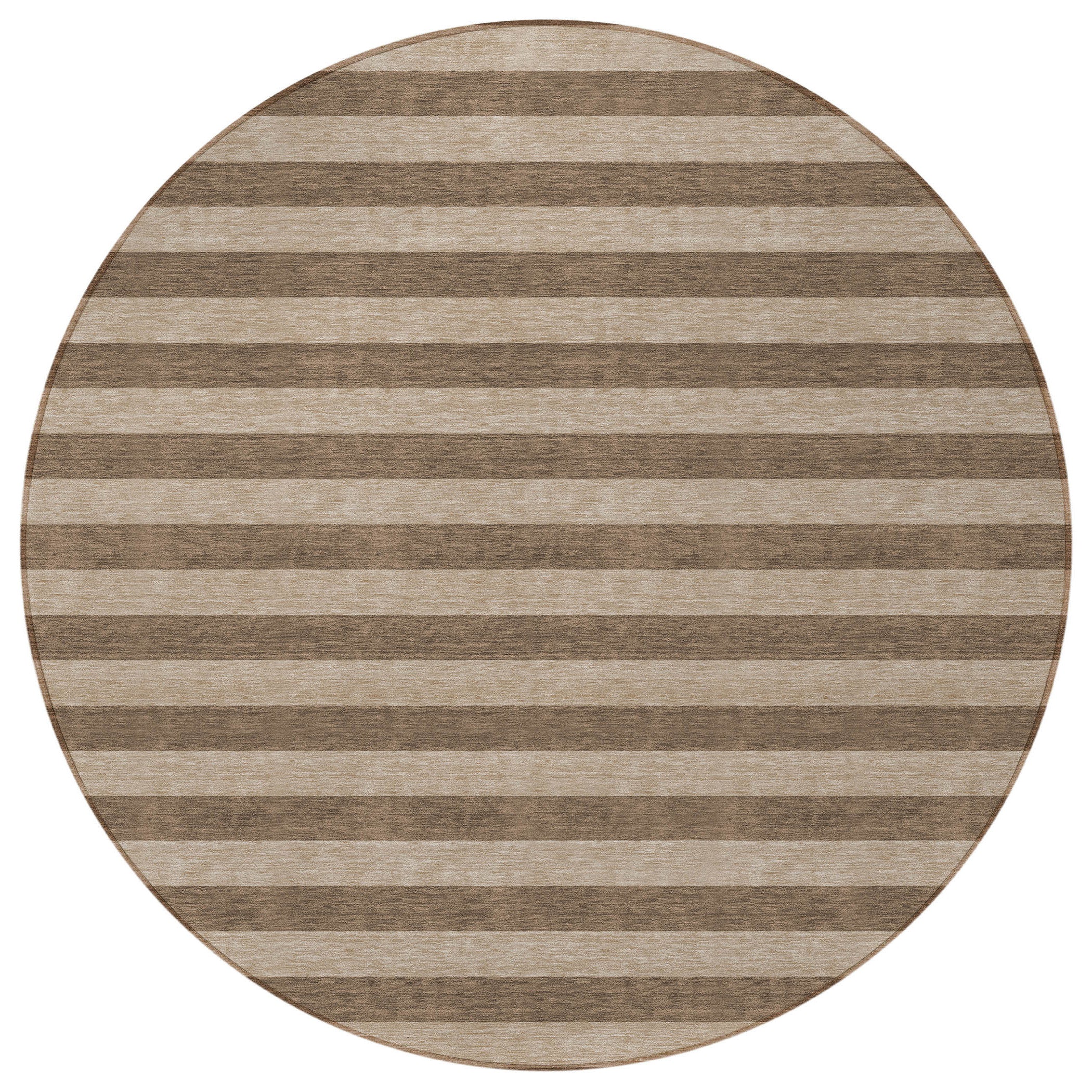Stylish Washable and Stain - Resistant Coffee Striped Indoor - Outdoor Runner Rug