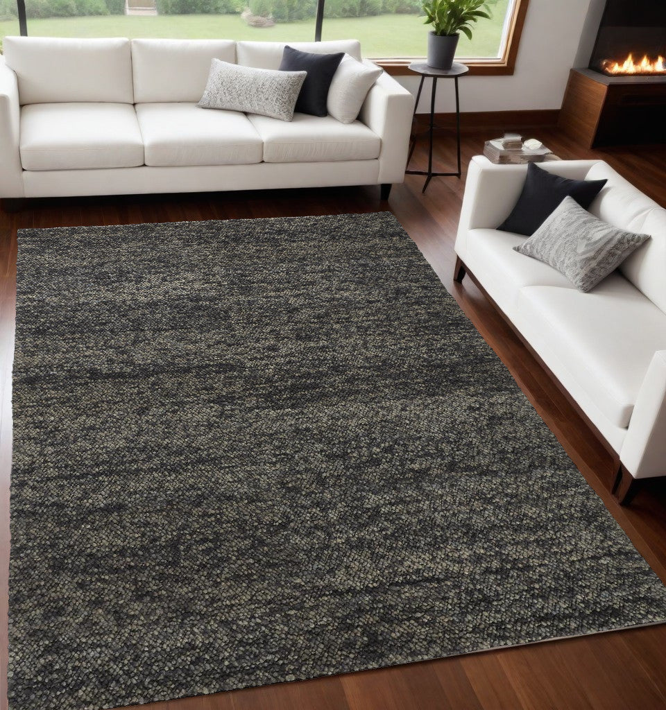 Stain-Resistant Hand-Woven Orange Red Wool Area Rug for Stylish Homes