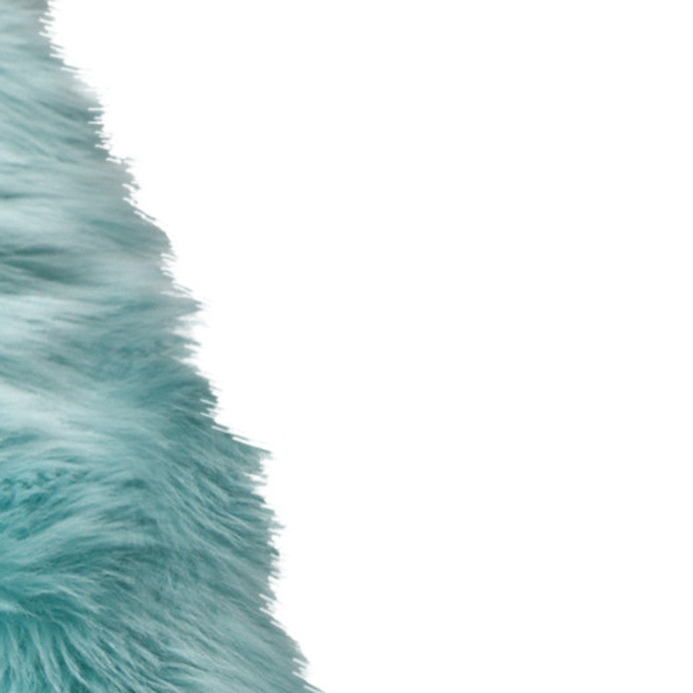 Soft, Washable Turquoise Faux Sheepskin Shag Area Rug - Stylish Decor for Any Room