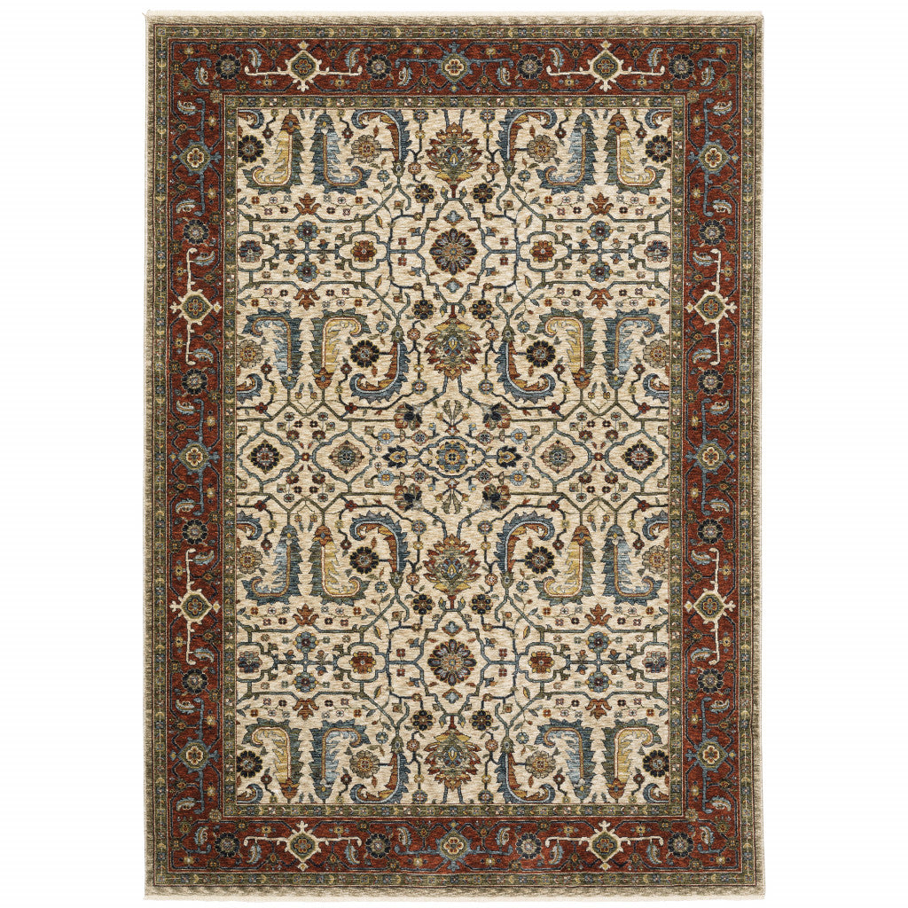 Stain-Resistant Tasseled Oriental Runner Rug - Ideal for Kid and Pet Spaces
