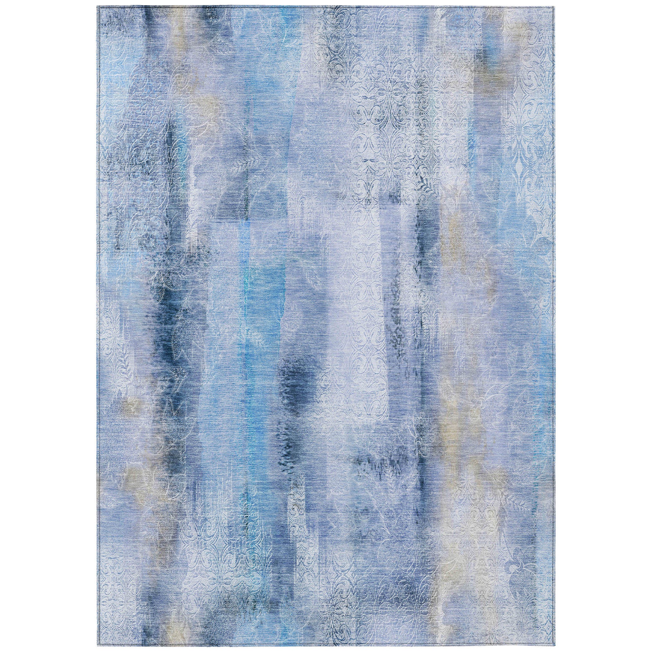 Stylish Washable, Stain-Resistant Non-Skid Purple Runner Rug for Indoor & Outdoor Use