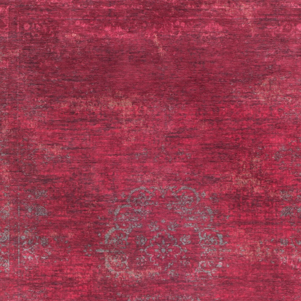 Stylish 5-Foot by 7-Foot Gray and Pink Medallion Non-Slip Area Rug Ideal for Decorating Entryways and Adding Functional Accents