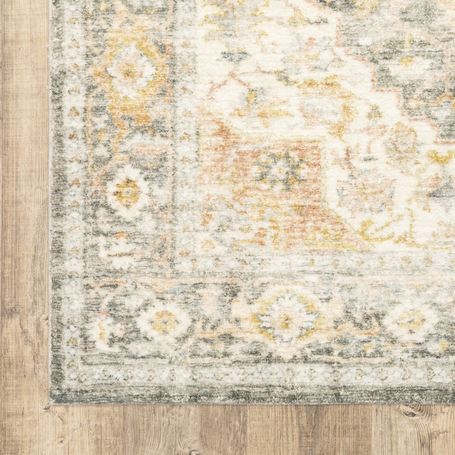 Savoy Indoor Runner Area Rug - Elegantly Distressed Traditional Design with Soft Microfiber and Muted Tones for Stylish Home Décor