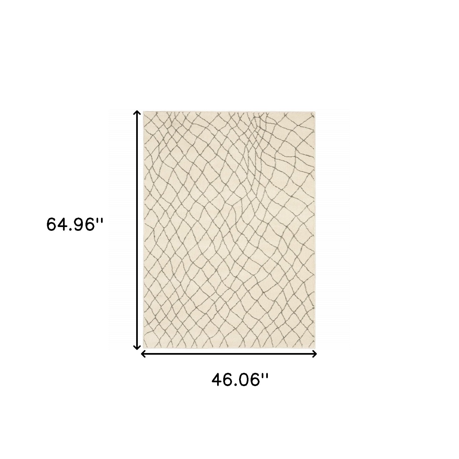 High - Quality Stain - Resistant Geometric Area Runner Rug in Ivory and Grey for Adding Warmth and Style to Your Home Interior