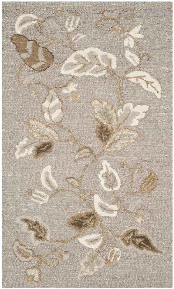 High - Quality Artisan Hand - Tufted Martha Autumn Woods Rug Featuring a Stunning Vivid Floral Motif in Warm Autumnal Tones