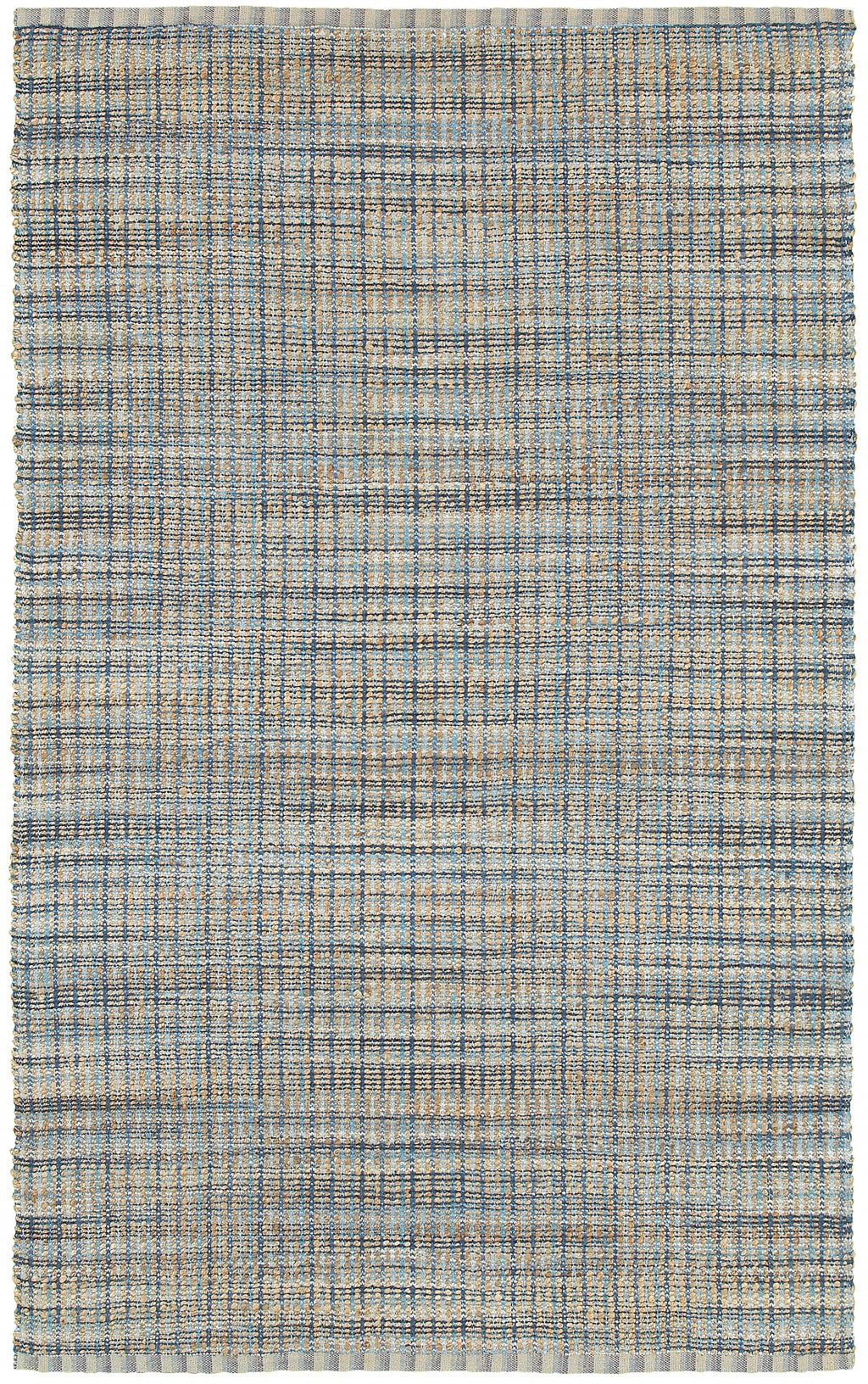 Exquisite Hand-Woven Blue and Ivory Area Rug for a Cozy and Artistic Home