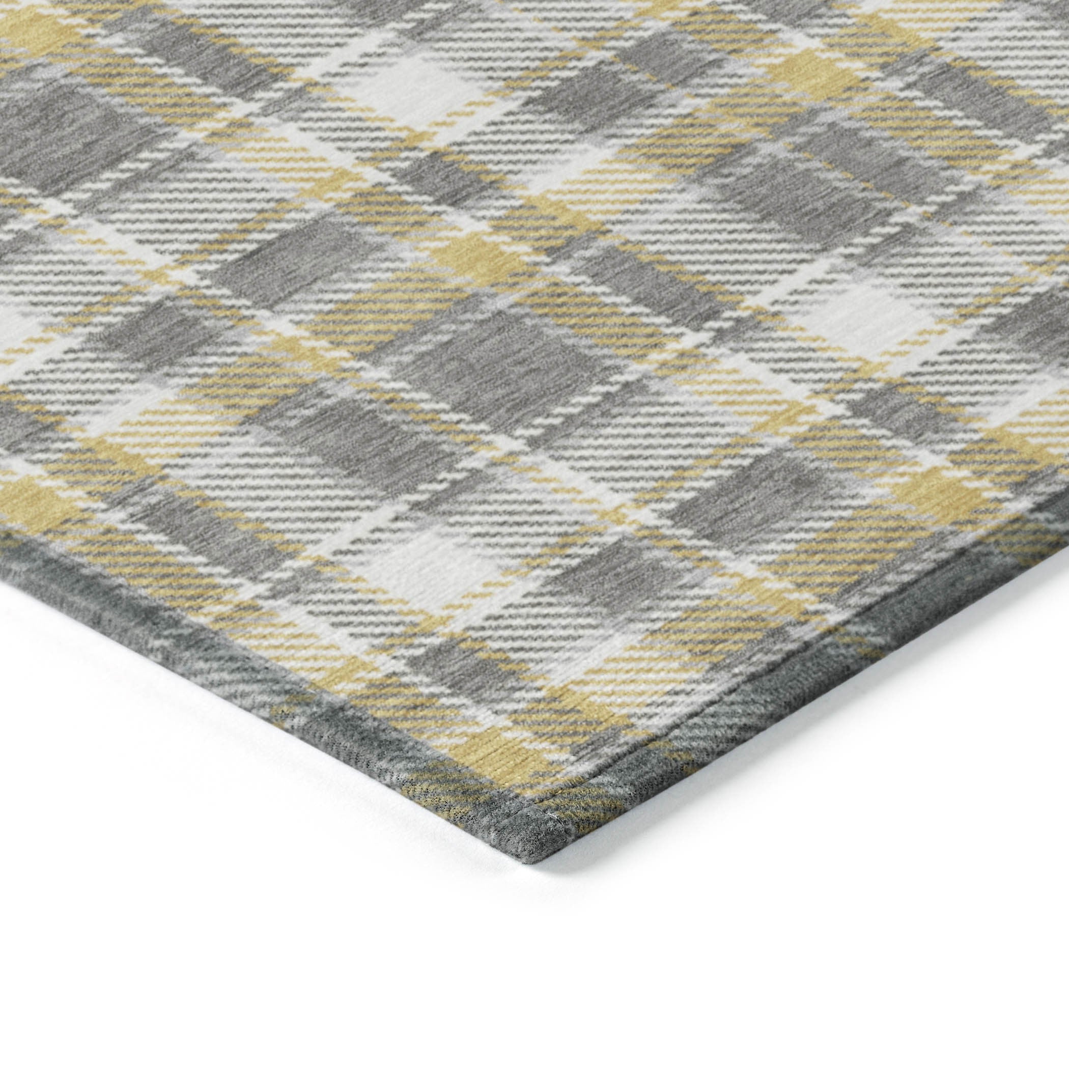 Indoor/Outdoor Stain-Resistant Non-Skid Washable Plaid Runner Rug for Pets