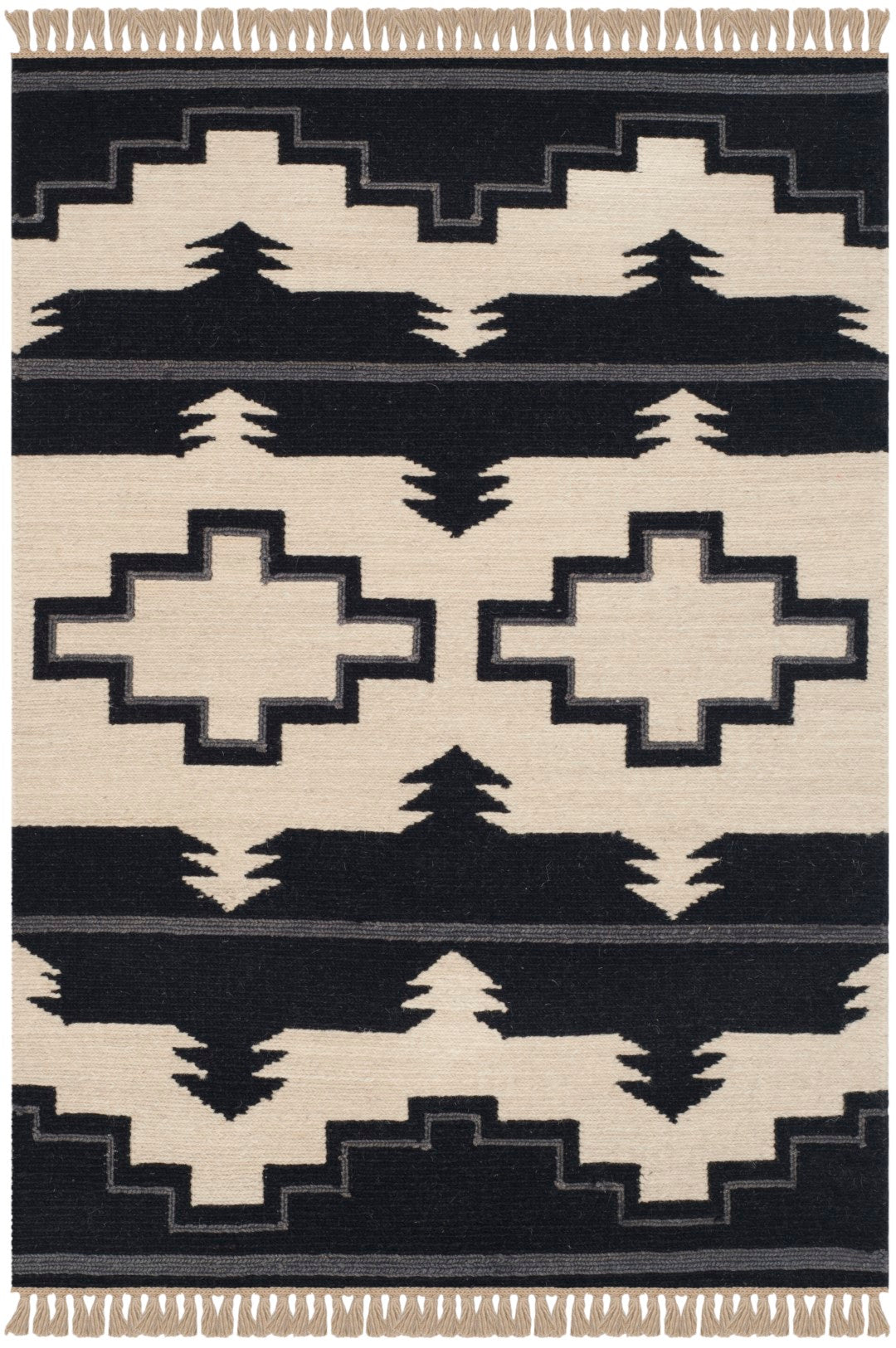 Exquisite Hand - Knotted Wool and Cotton Rug from India for Elegant Home Decor