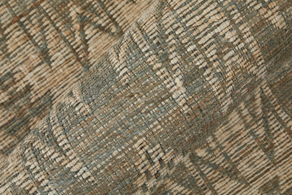 Artisan Hand-Woven Orange and Tan Geometric Area Rug for Cozy Homes