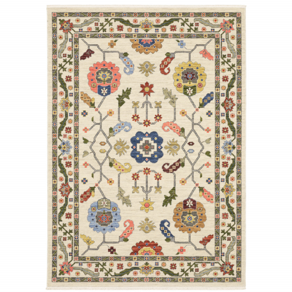 Stylish and Durable Stain-Resistant Oriental Fringed Area Rug for Any Room