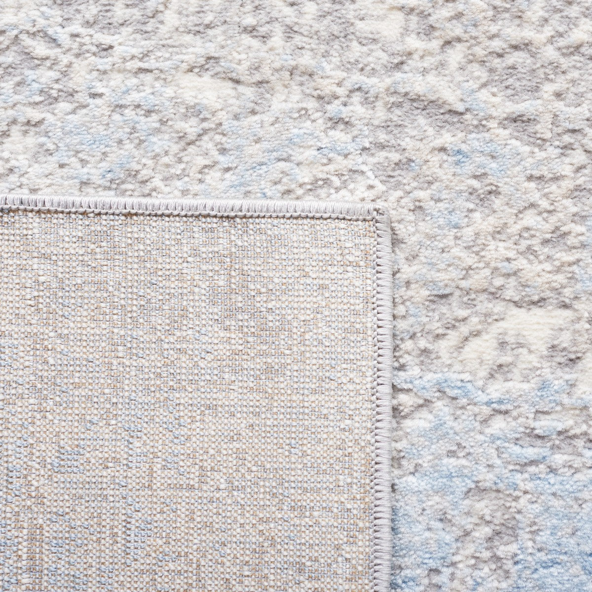 Stylish Contemporary Lagoon Power Loomed Area Rug Crafted from 60% Polypropylene and 40% Polyester Imported from Turkey