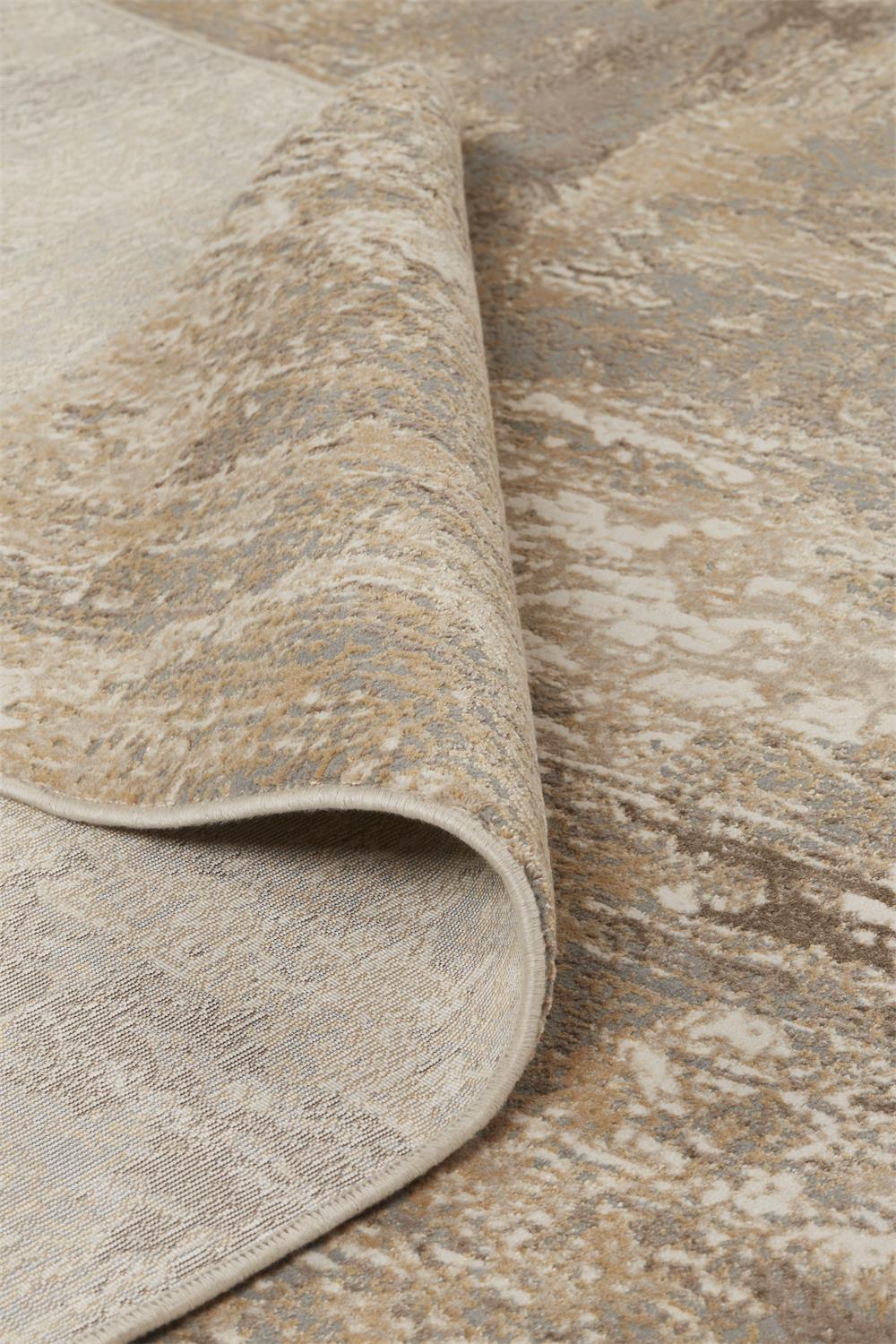 PRK3701F Parker Contemporary Abstract Distressed Area Rug - A Stylish Blend of Viscose and Polyester for Modern Interior Decor