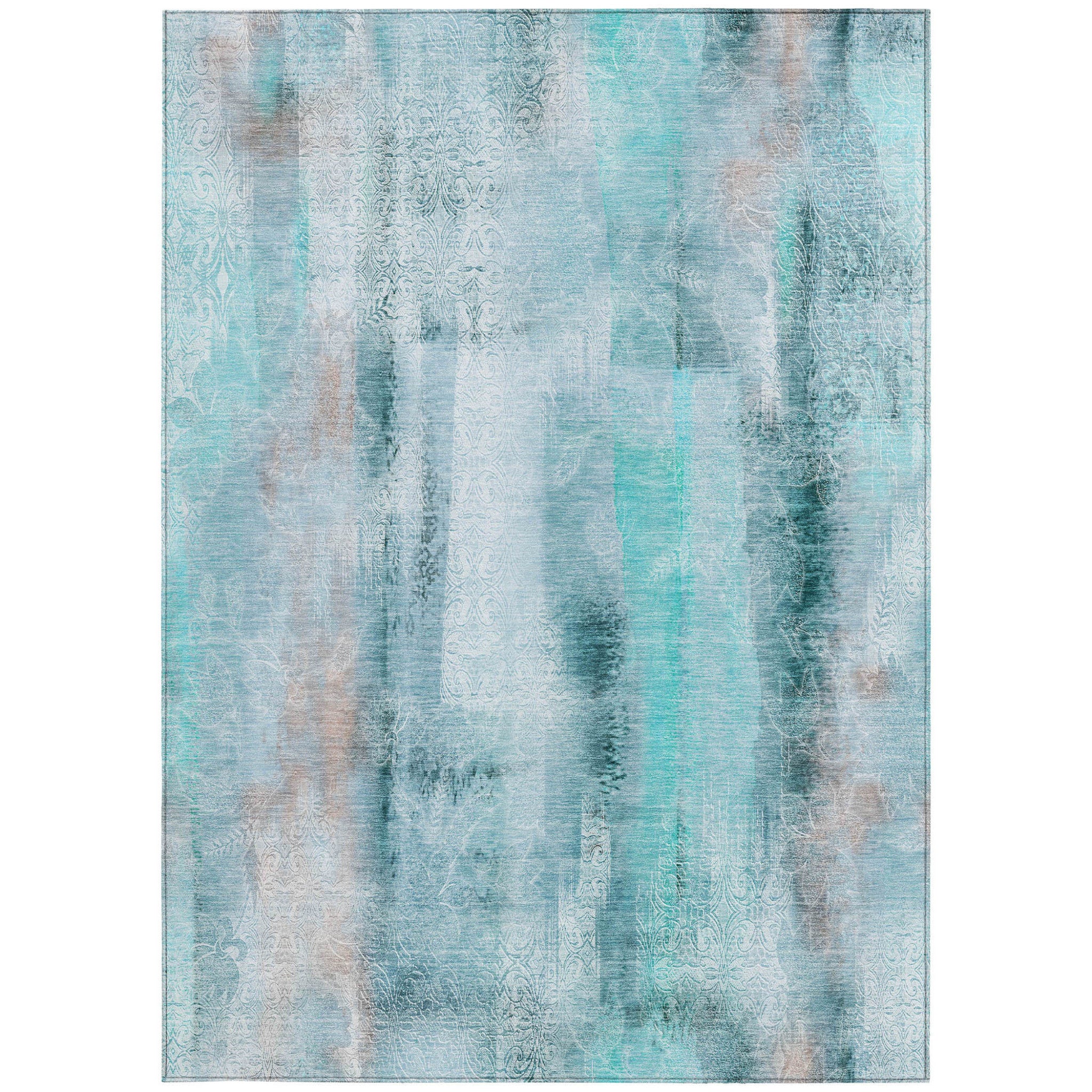 Stylish Washable, Stain-Resistant Non-Skid Purple Runner Rug for Indoor & Outdoor Use