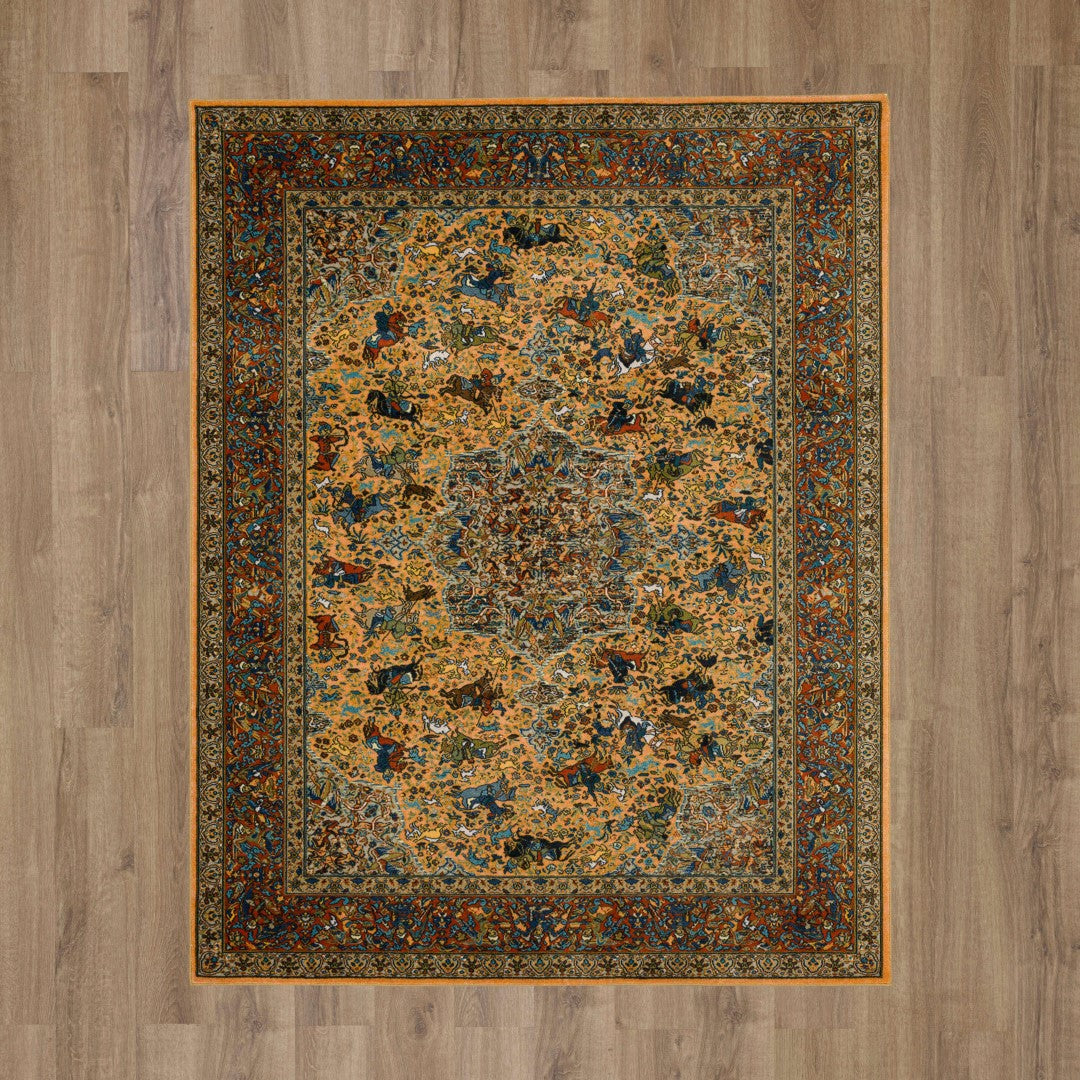Eco & Pet-Friendly Machine-Tufted Triexta Kaleidoscope Area Rug with Precision Dye