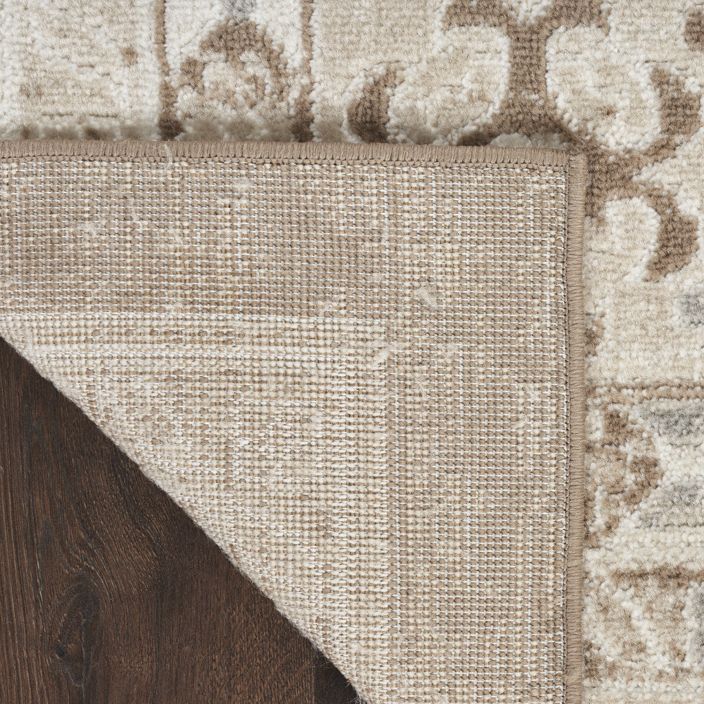 5' x 7' Rectangle Brown Geometric Distressed Area Rug for Adding Warmth and Style to Any Room in Your Home