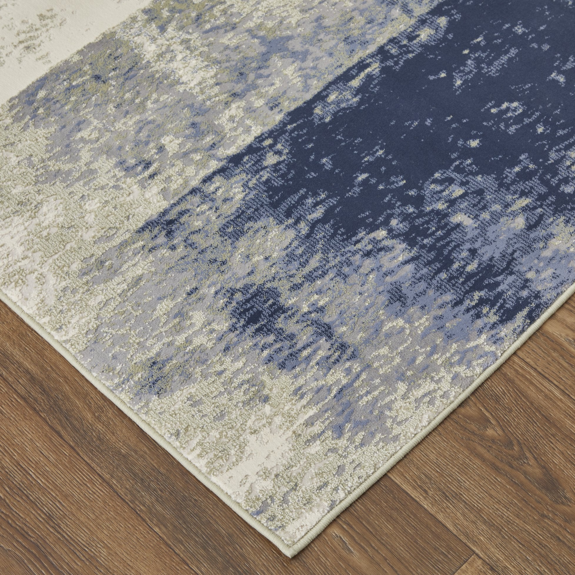 Clio Area Rug - Modern Abstract Design, High-Low Pile, Distressed Look, Affordable Luxury