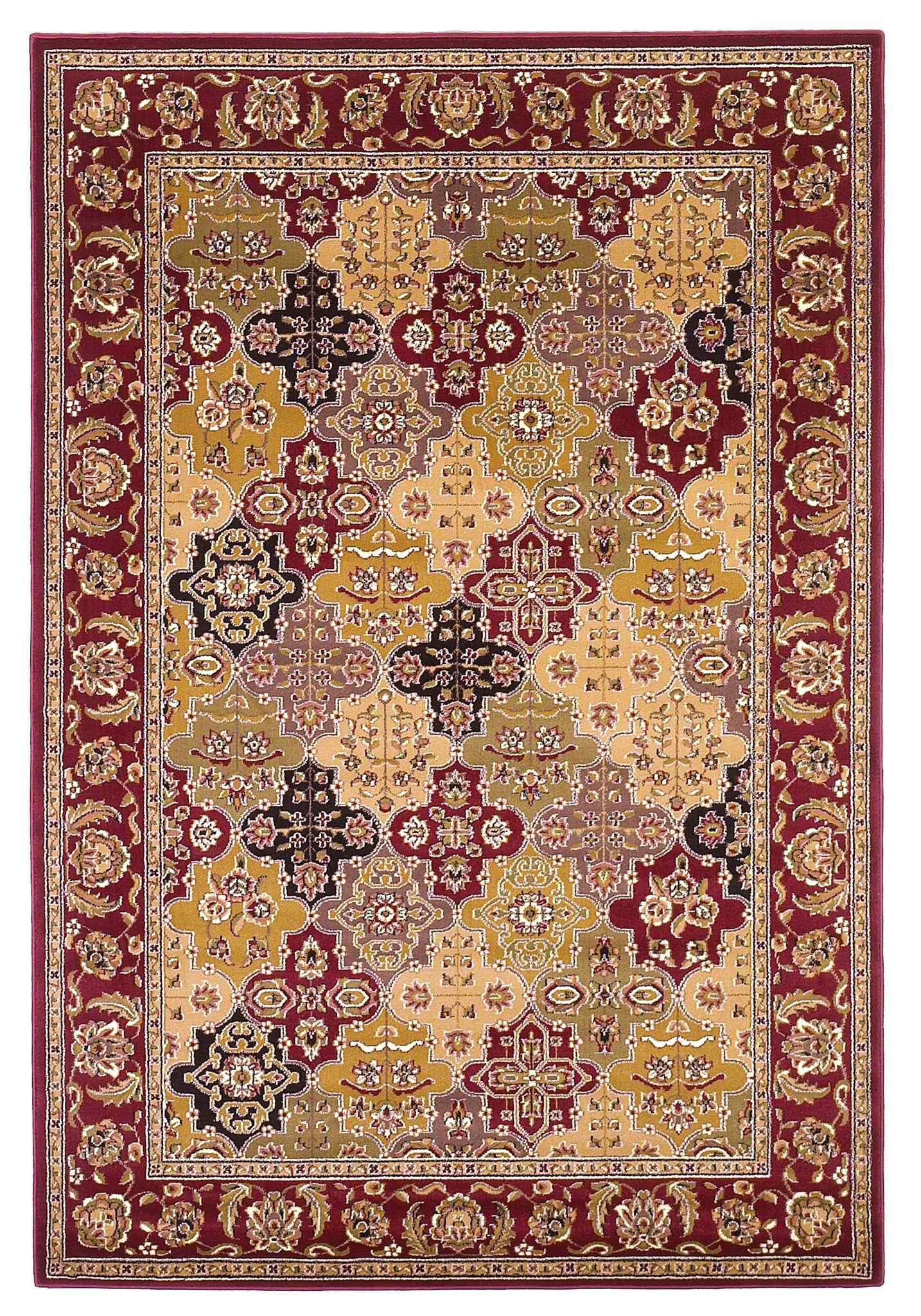 Elegant Machine - Woven Red Area Rug for Cozy and Durable Living Spaces