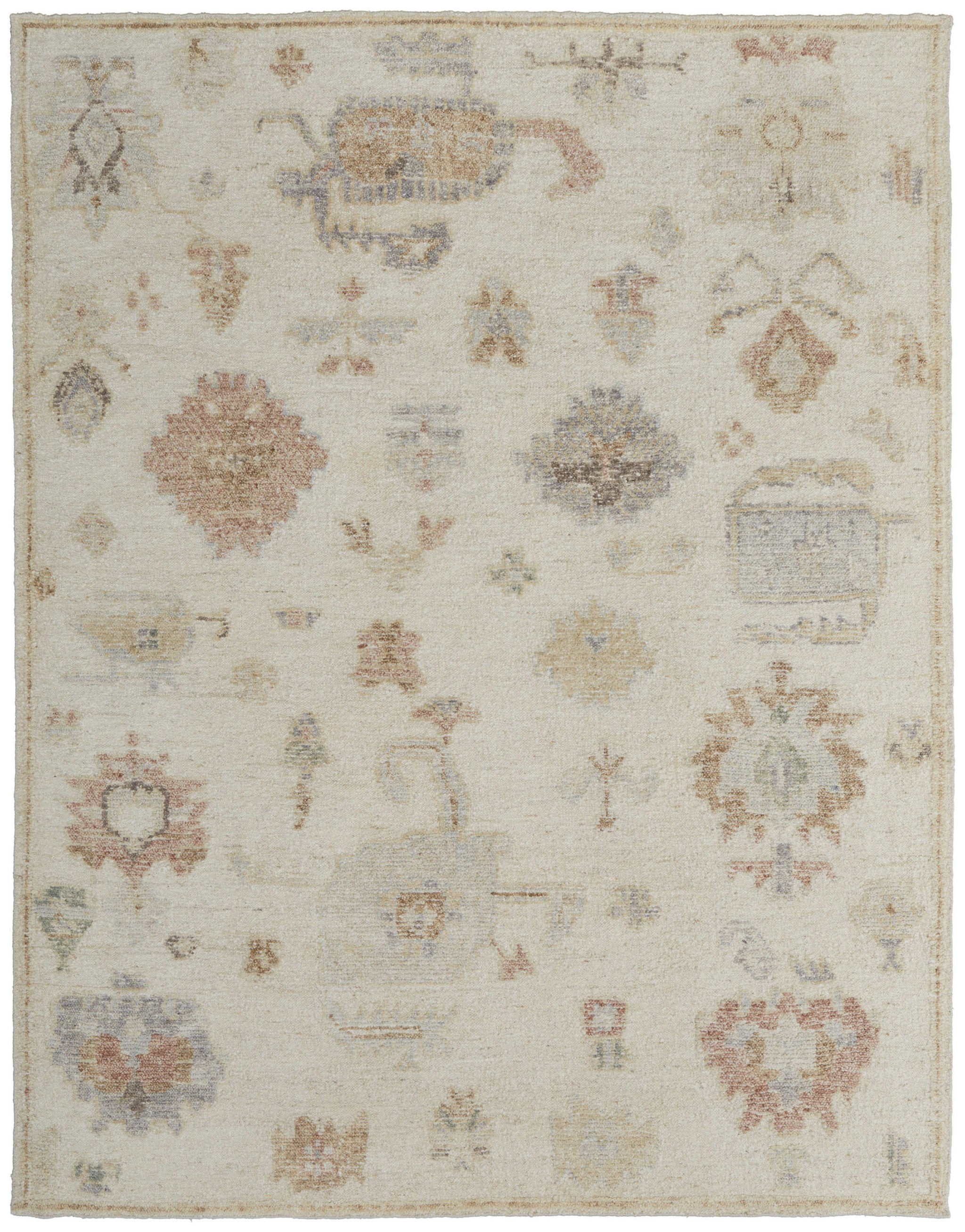 Exquisite Hand - Knotted Wool Floral Area Rug: An Elegant and Practical Design for Family Homes with Kids and Pets