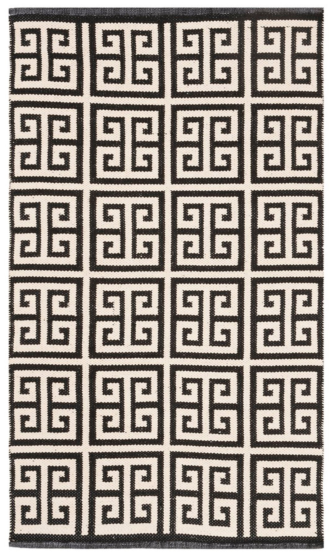 Montauk Handmade Cotton Flat Weave Floor Rug with Coastal to Contemporary Ikat Pattern for Elegant Homes