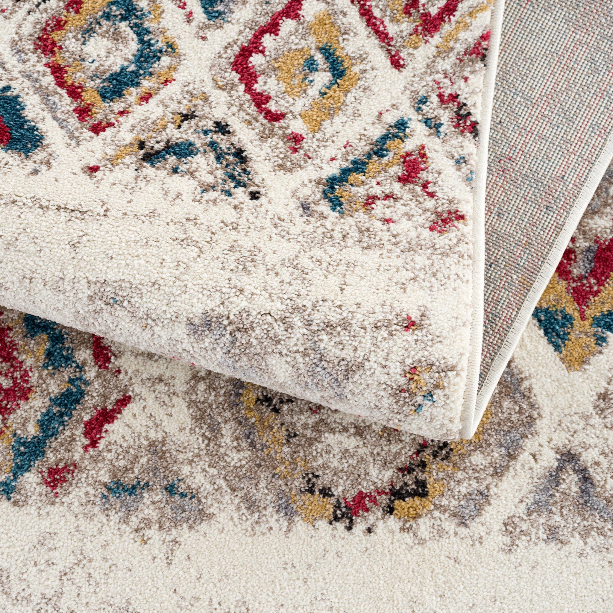 Stylish Cream Southwestern Rectangle Area Rug for Comfortable Home Decor