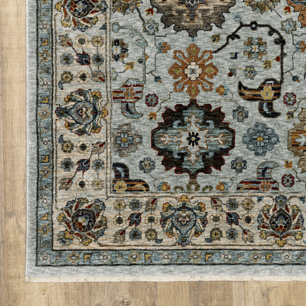 Vibrantly Colored Stain-Resistant Oriental Style Runner Rug with Fringes to Beautify Your Living Space