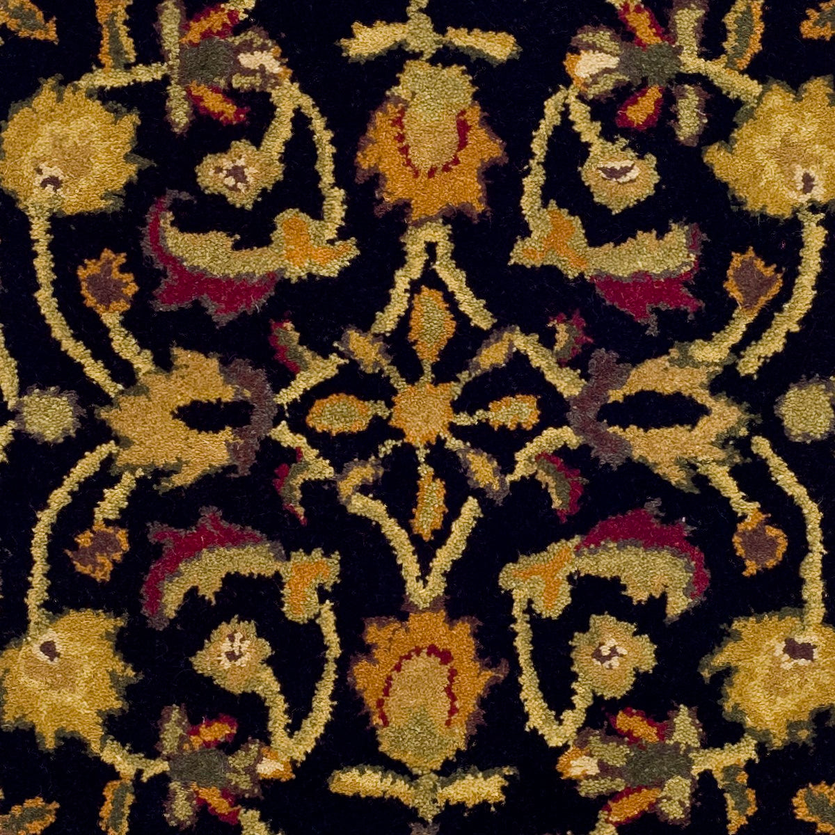 Exquisite Hand - Tufted Wool Pile Area Rug from India with an Elegant Rectangle Design for Enduring Home Decor