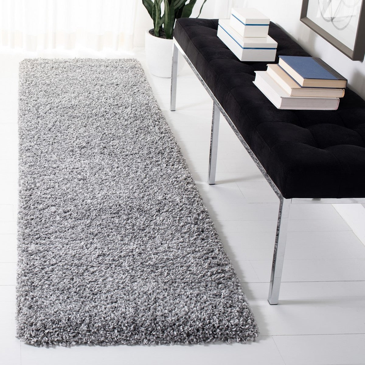Evolution Shag 500 High - End Power Loomed Polypropylene Floor Rug with Jute Backing Ideal for Elegant Living Spaces