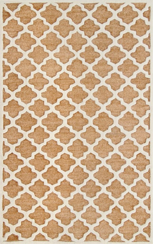 Luxurious Indian Hand-Tufted Rectangle Rug: A Blend of Wool, Polyester, and Cotton
