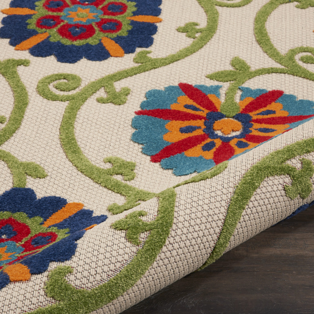 High - Quality Outdoor and Indoor Area Rugs with Elegant Green and Ivory Floral Design for Comfort and Stylish Ambiance in Any Space