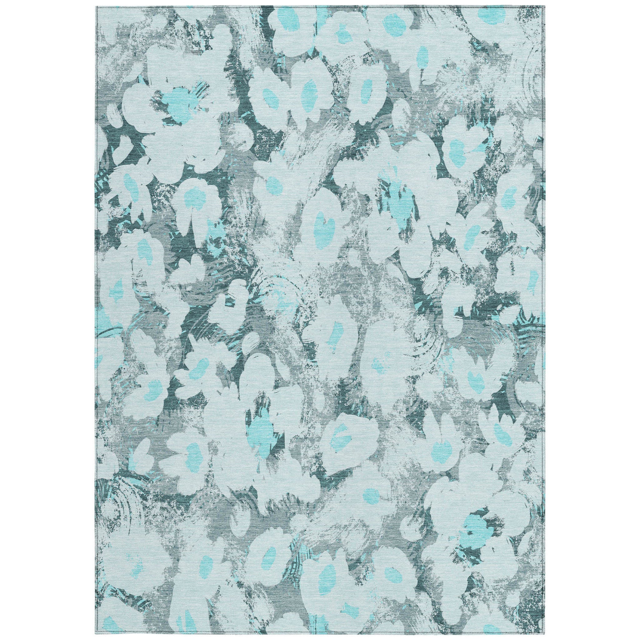 Exquisite Floral Indoor and Outdoor Runner Rug with Stain-Resistant, Non-Skid, and Washable Design for Home Decor
