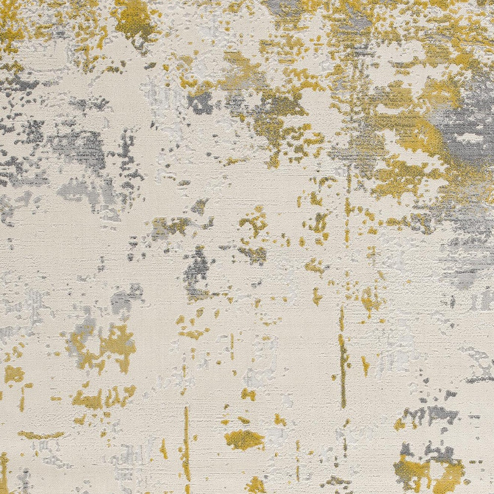 Exquisite Gold Abstract Dhurrie Area Rug for Indoor Spaces - Enhance Your Living Area with Elegant Design and Premium Quality
