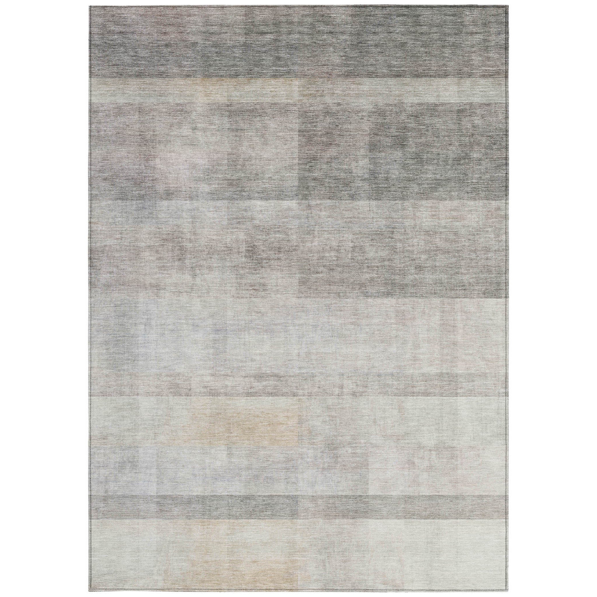 8-Foot Olive Green Ombre Stain-Resistant Indoor-Outdoor Runner Rug for Kids & Pets