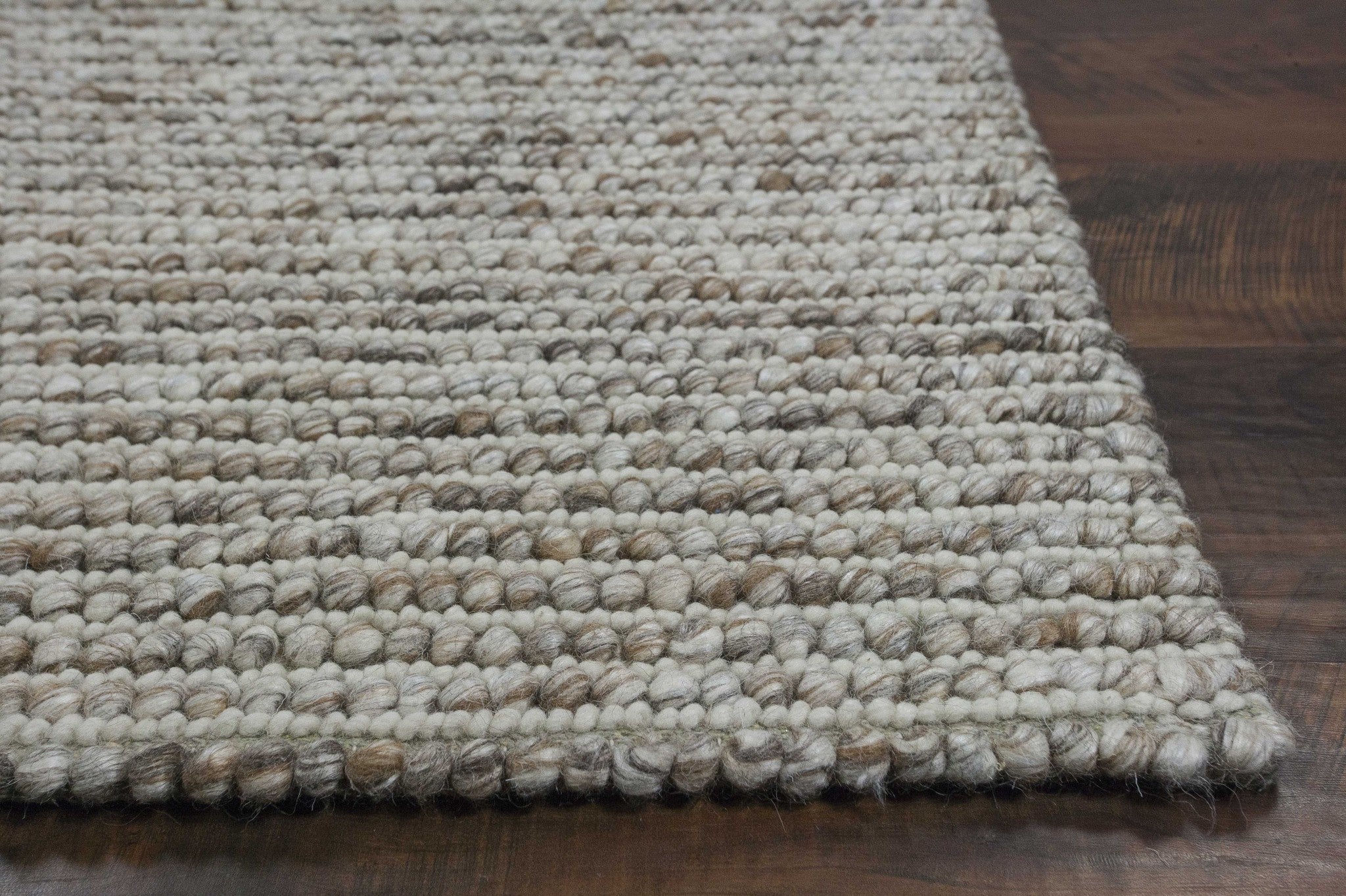 Stylish Nubby Boucle Berber Area Rug - 100% New Zealand Wool for Elegant Home Decor