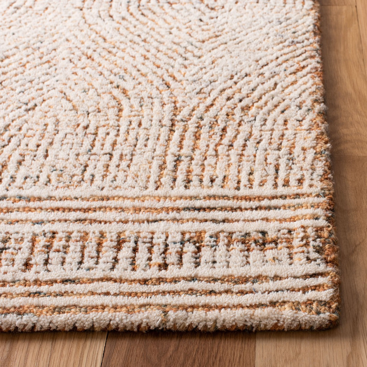 Soft-textured Hand-tufted Bohemian Wool Area Rug for Cozy Living Spaces