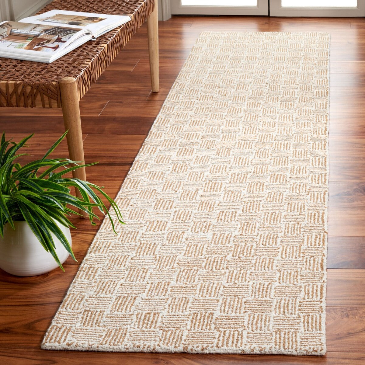 Luxurious Micro - Loop Hand - Tufted Wool Pile Modern Area Rug for Elegant Home Decor and Enhanced Comfort