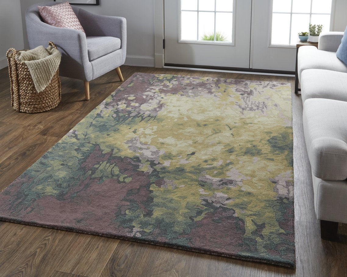 Amira Hand-Tufted Wool Area Rug - Contemporary Style for Living & Office Spaces