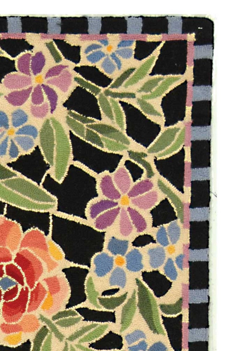 Luxurious Hand-Hooked Chelsea Rug - 100% Pure Virgin Wool Pile Featuring Timeless American and Turn-of-the-Century European Designs