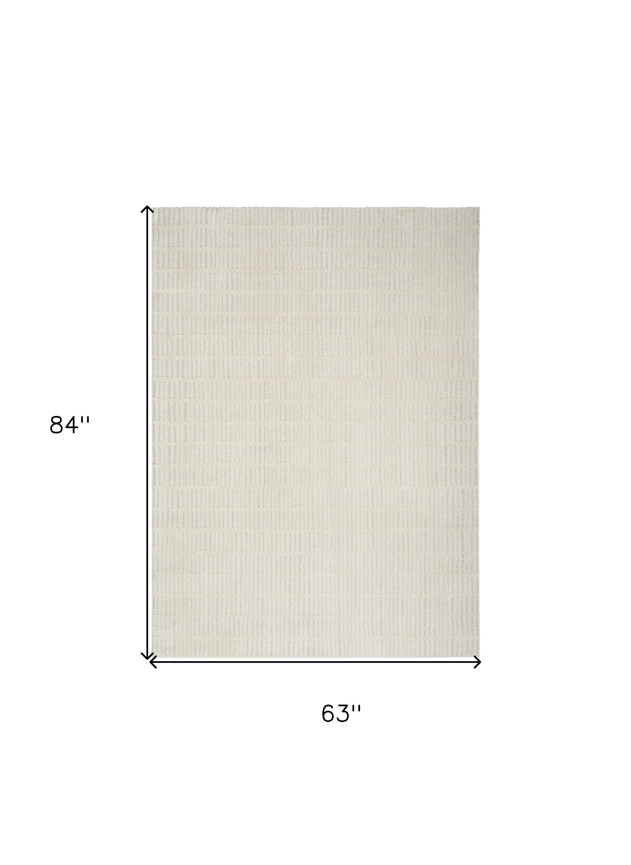 Exquisite 5' x 7' Stain-Resistant Ivory & Gray Abstract Rug for Contemporary Homes