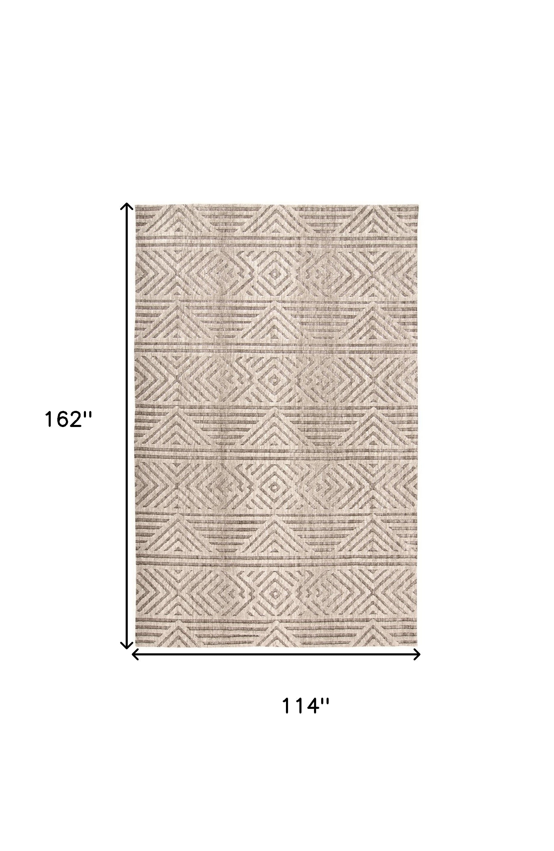 High - Quality Stain - Resistant Geometric Area Rug in Tan, Ivory, and Brown Tones for a Warm and Stylish Home Decor