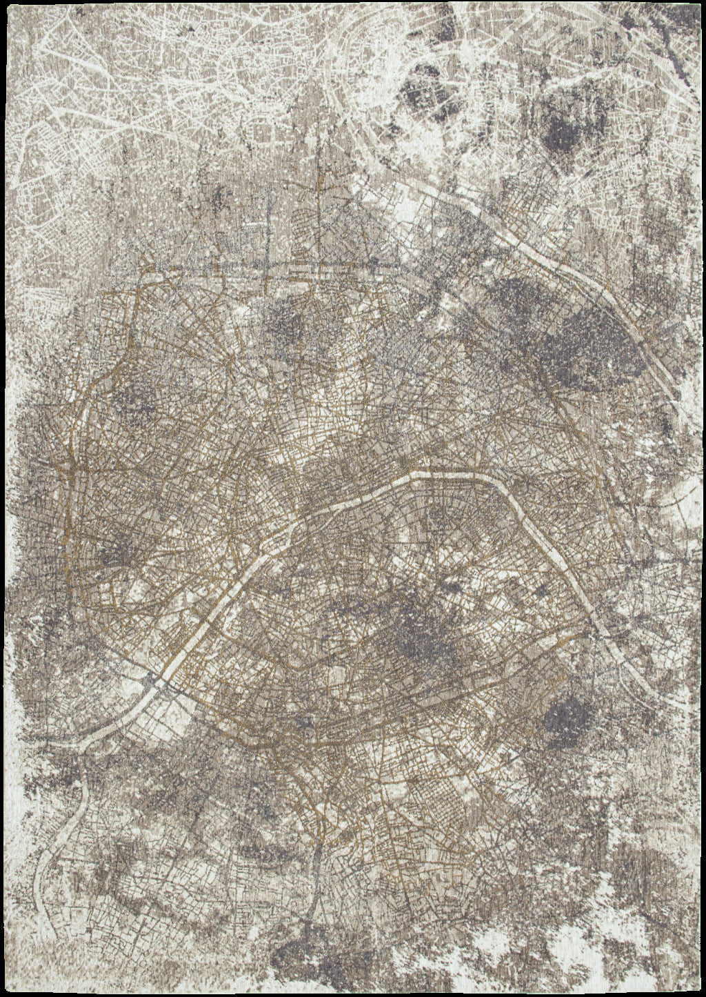 Stylish Gray and White Abstract Non-Slip Area Rug - 3 Feet by 5 Feet Decorative Floor Covering for Any Room Interior Design