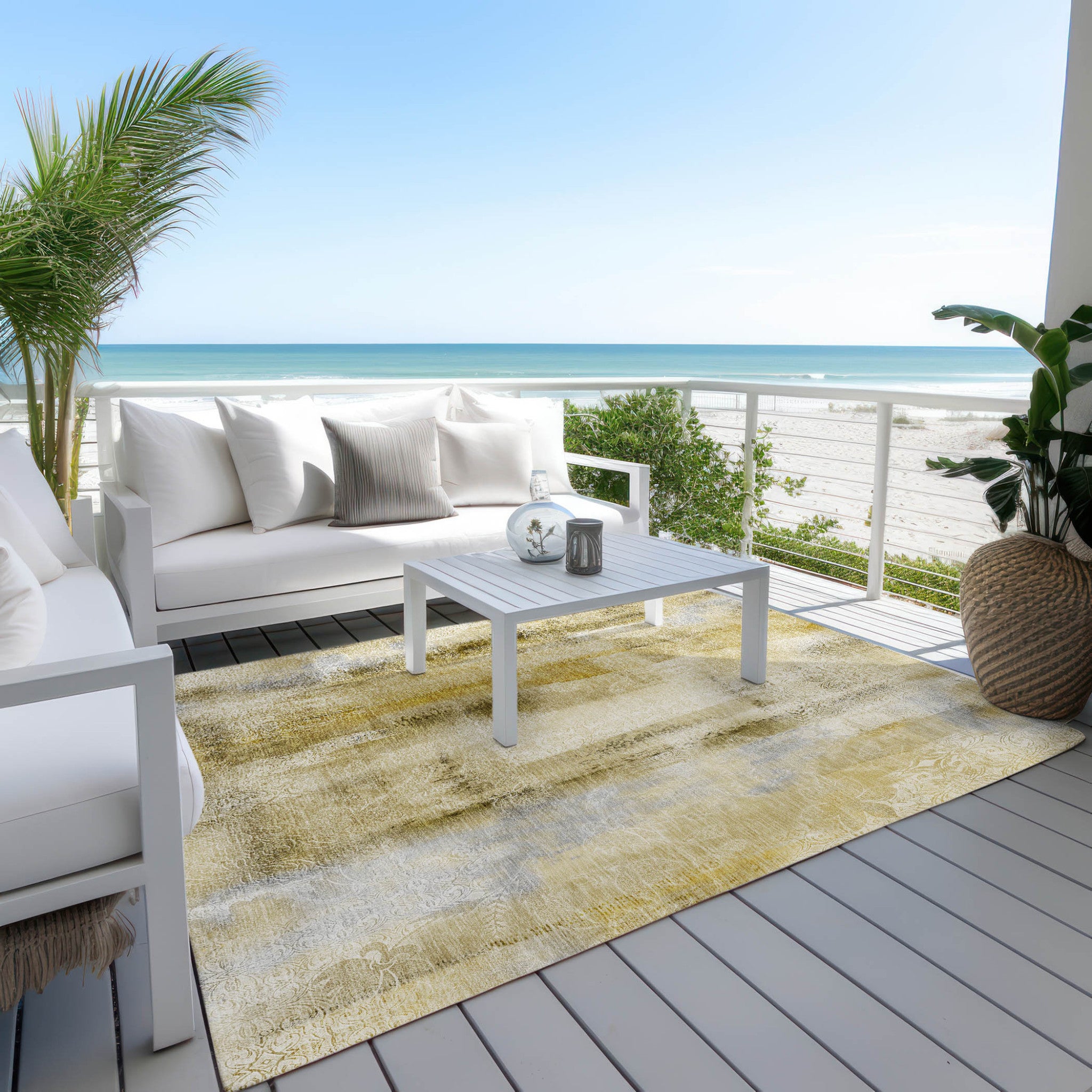 Stylish Washable, Stain-Resistant Non-Skid Purple Runner Rug for Indoor & Outdoor Use