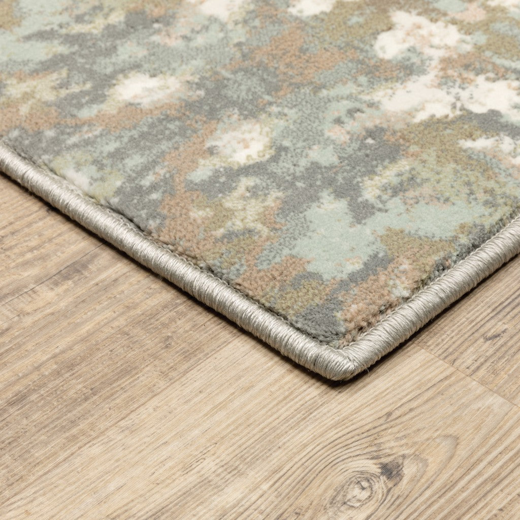 Soft and Stylish Ivory Gray Abstract Ikat Area Rug for Modern & Traditional Decor
